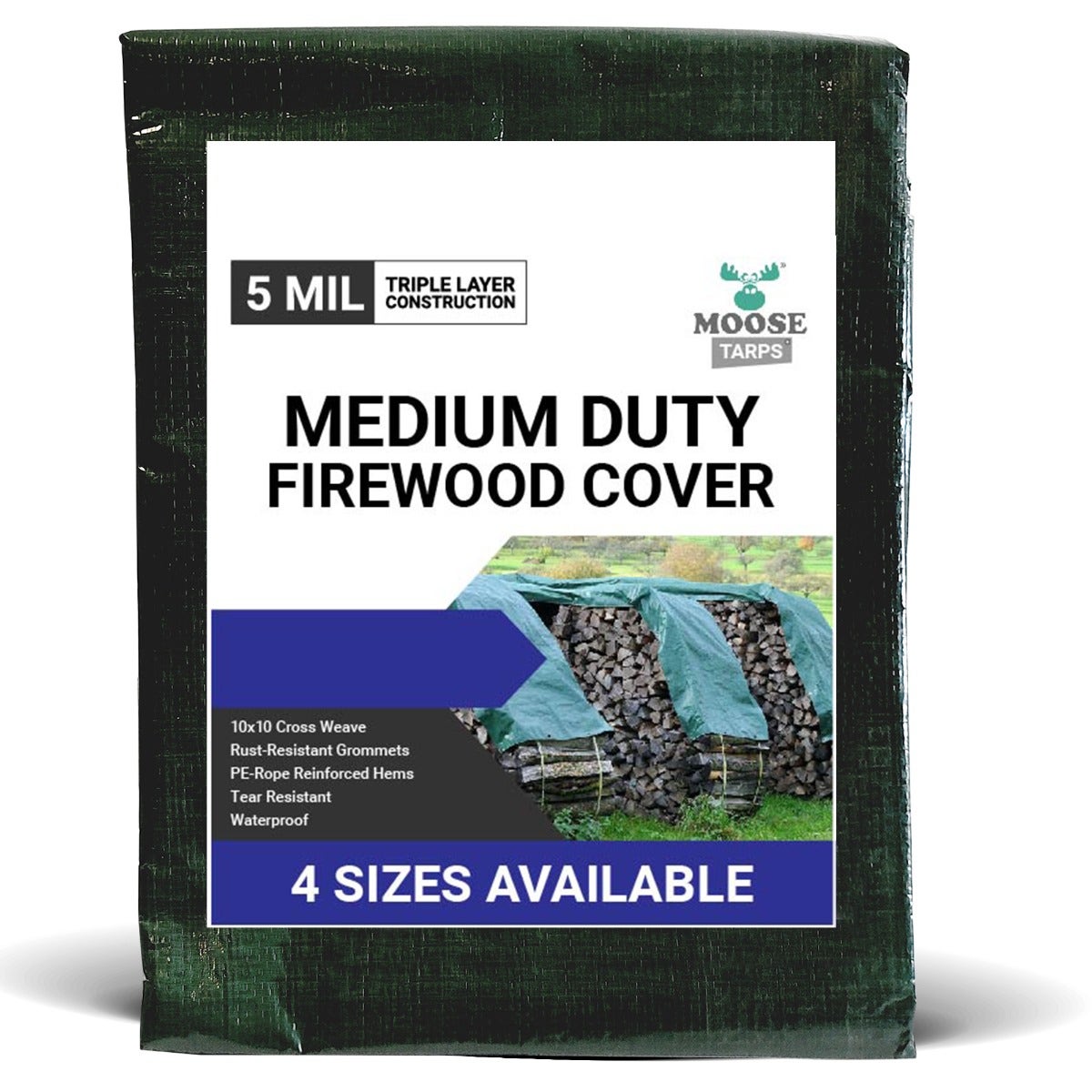 Buy Water Resistant Poly Wood Pile Tarp for Sale